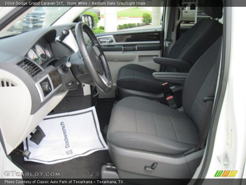 Stone White / Medium Slate Gray/Light Shale 2009 Dodge Grand Caravan SXT
