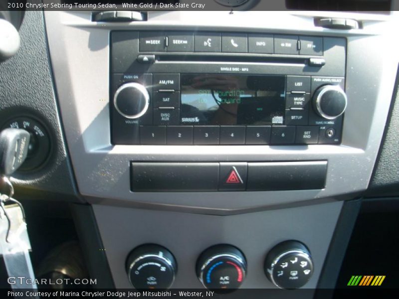 White Gold / Dark Slate Gray 2010 Chrysler Sebring Touring Sedan