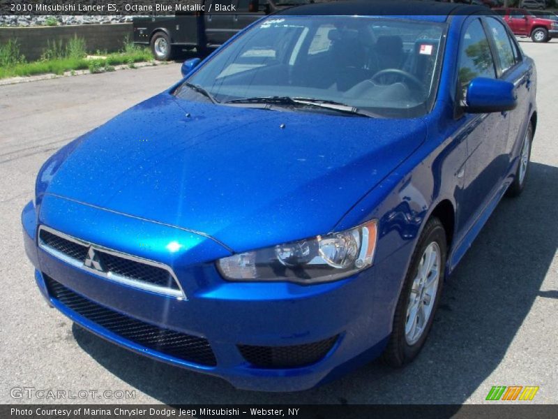 Octane Blue Metallic / Black 2010 Mitsubishi Lancer ES
