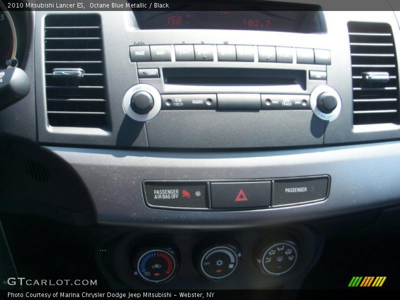 Octane Blue Metallic / Black 2010 Mitsubishi Lancer ES