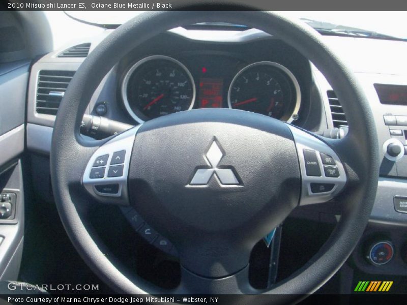 Octane Blue Metallic / Black 2010 Mitsubishi Lancer ES