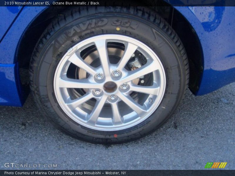 Octane Blue Metallic / Black 2010 Mitsubishi Lancer ES
