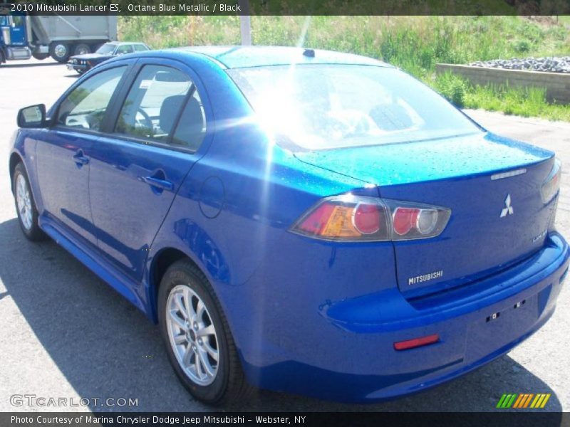 Octane Blue Metallic / Black 2010 Mitsubishi Lancer ES