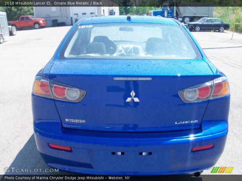 Octane Blue Metallic / Black 2010 Mitsubishi Lancer ES