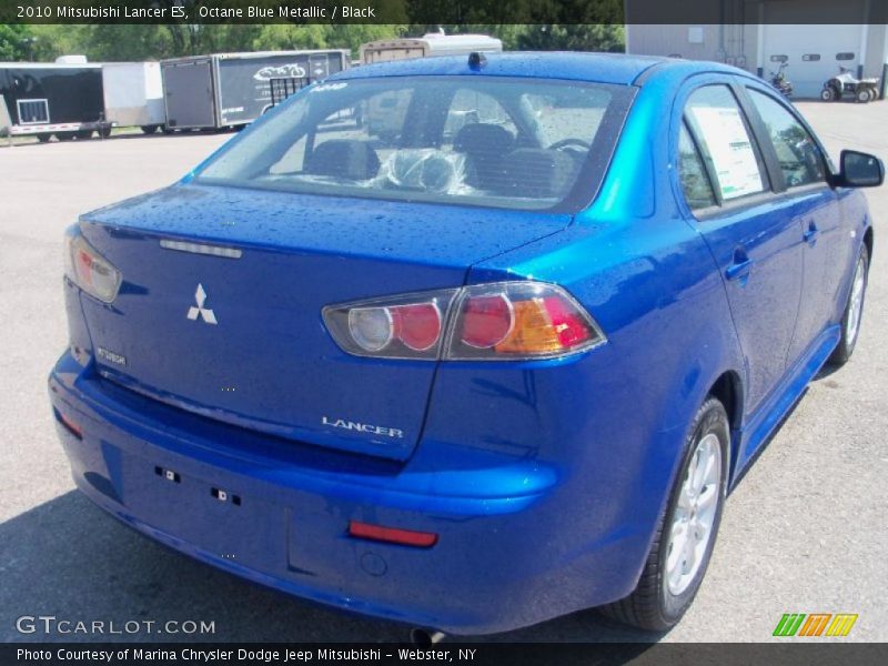 Octane Blue Metallic / Black 2010 Mitsubishi Lancer ES
