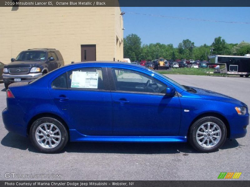 Octane Blue Metallic / Black 2010 Mitsubishi Lancer ES