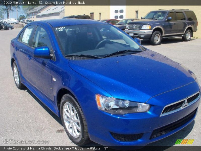 Octane Blue Metallic / Black 2010 Mitsubishi Lancer ES