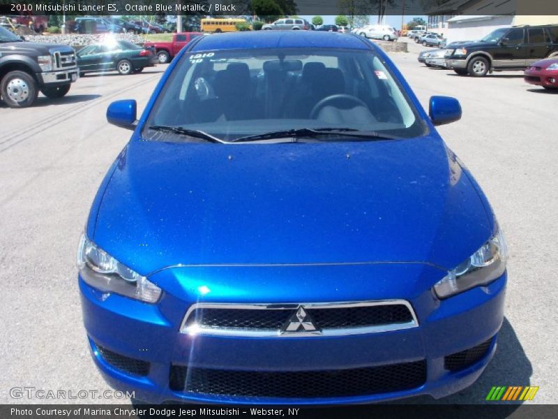 Octane Blue Metallic / Black 2010 Mitsubishi Lancer ES