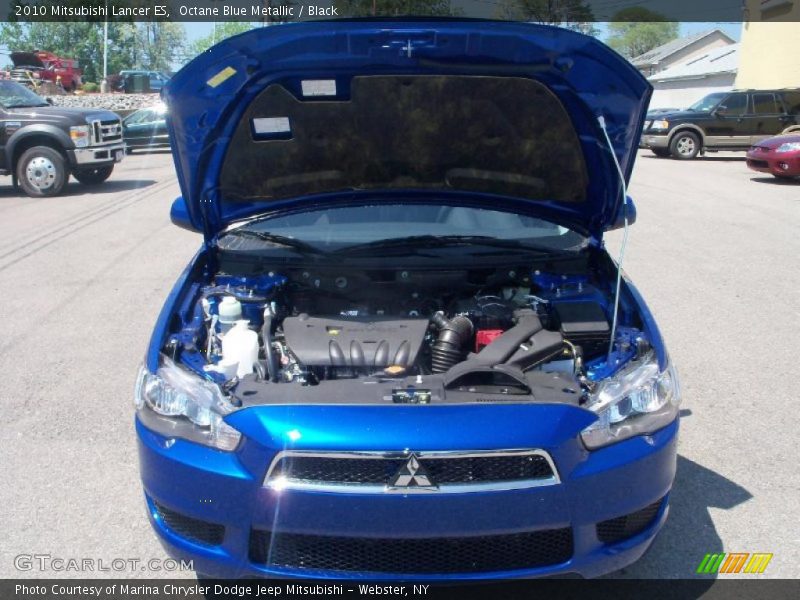 Octane Blue Metallic / Black 2010 Mitsubishi Lancer ES