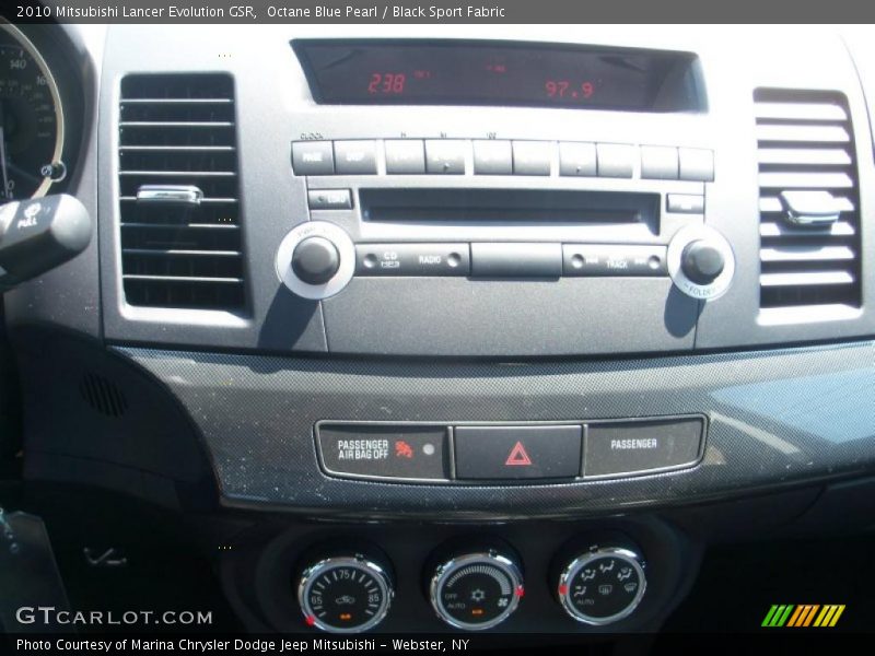 Octane Blue Pearl / Black Sport Fabric 2010 Mitsubishi Lancer Evolution GSR
