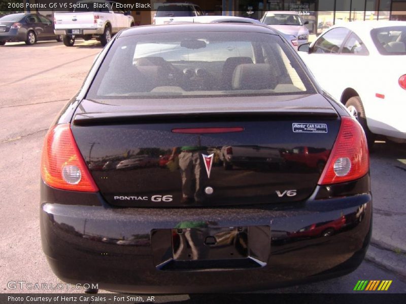 Black / Ebony Black 2008 Pontiac G6 V6 Sedan