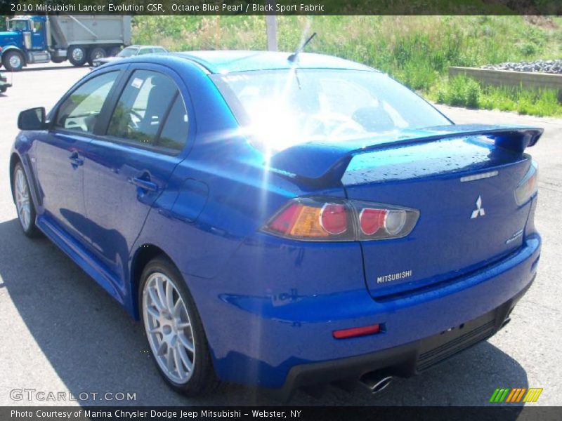 Octane Blue Pearl / Black Sport Fabric 2010 Mitsubishi Lancer Evolution GSR