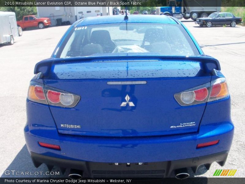Octane Blue Pearl / Black Sport Fabric 2010 Mitsubishi Lancer Evolution GSR