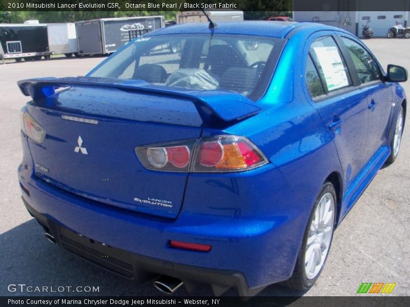 Octane Blue Pearl / Black Sport Fabric 2010 Mitsubishi Lancer Evolution GSR