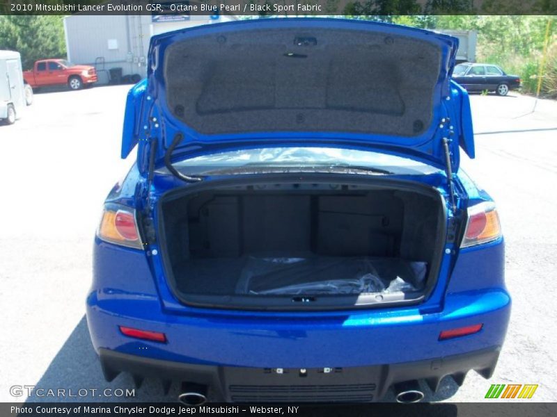 Octane Blue Pearl / Black Sport Fabric 2010 Mitsubishi Lancer Evolution GSR