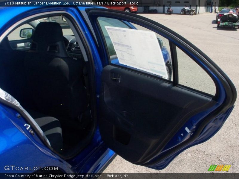 Octane Blue Pearl / Black Sport Fabric 2010 Mitsubishi Lancer Evolution GSR