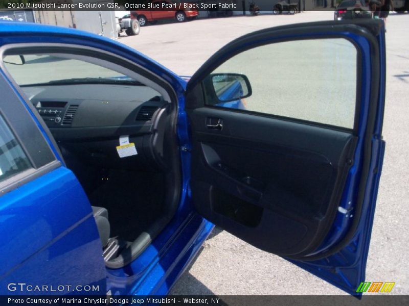 Octane Blue Pearl / Black Sport Fabric 2010 Mitsubishi Lancer Evolution GSR