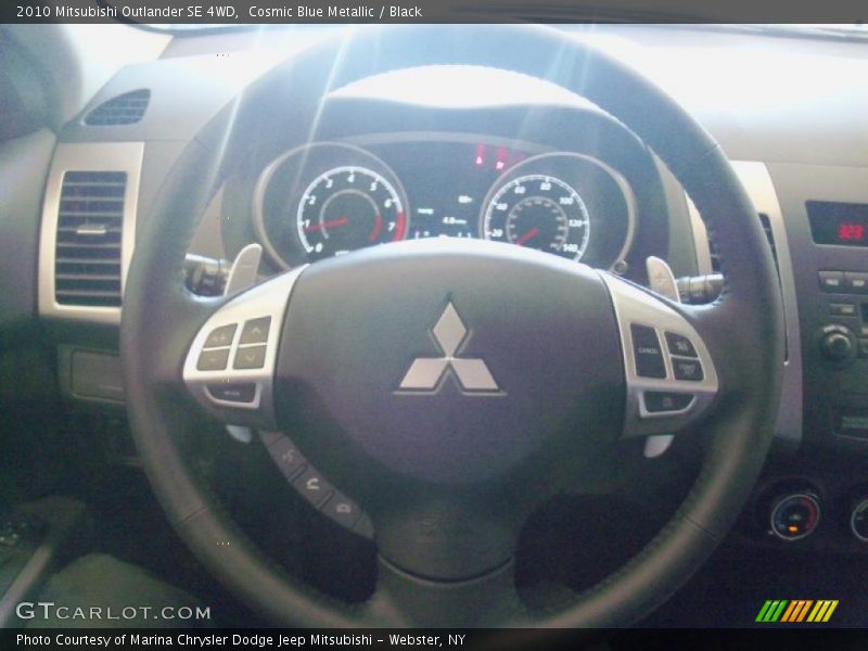 Cosmic Blue Metallic / Black 2010 Mitsubishi Outlander SE 4WD