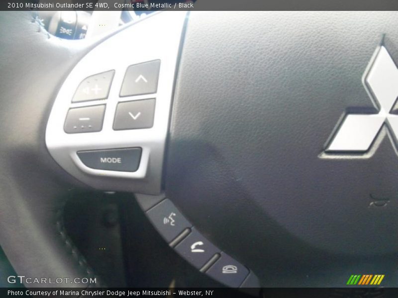 Cosmic Blue Metallic / Black 2010 Mitsubishi Outlander SE 4WD