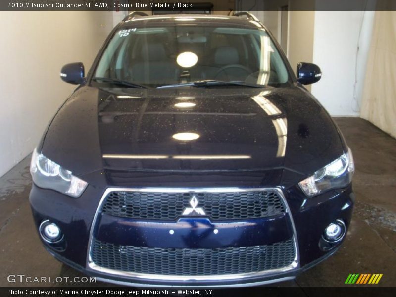 Cosmic Blue Metallic / Black 2010 Mitsubishi Outlander SE 4WD