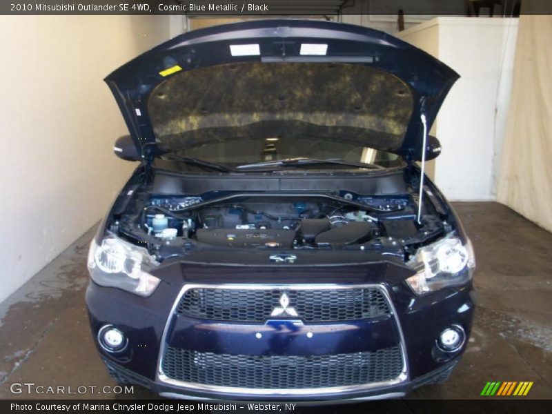 Cosmic Blue Metallic / Black 2010 Mitsubishi Outlander SE 4WD
