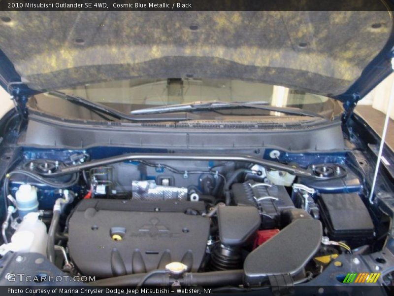 Cosmic Blue Metallic / Black 2010 Mitsubishi Outlander SE 4WD