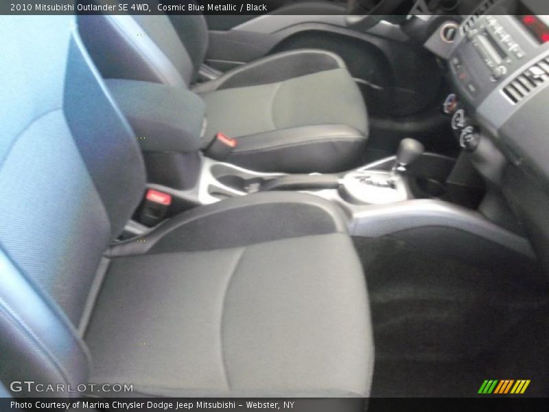 Cosmic Blue Metallic / Black 2010 Mitsubishi Outlander SE 4WD