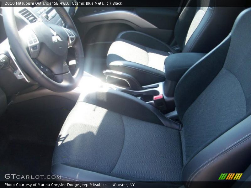 Cosmic Blue Metallic / Black 2010 Mitsubishi Outlander SE 4WD