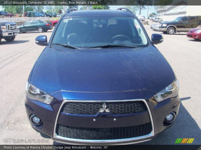Cosmic Blue Metallic / Black 2010 Mitsubishi Outlander SE 4WD