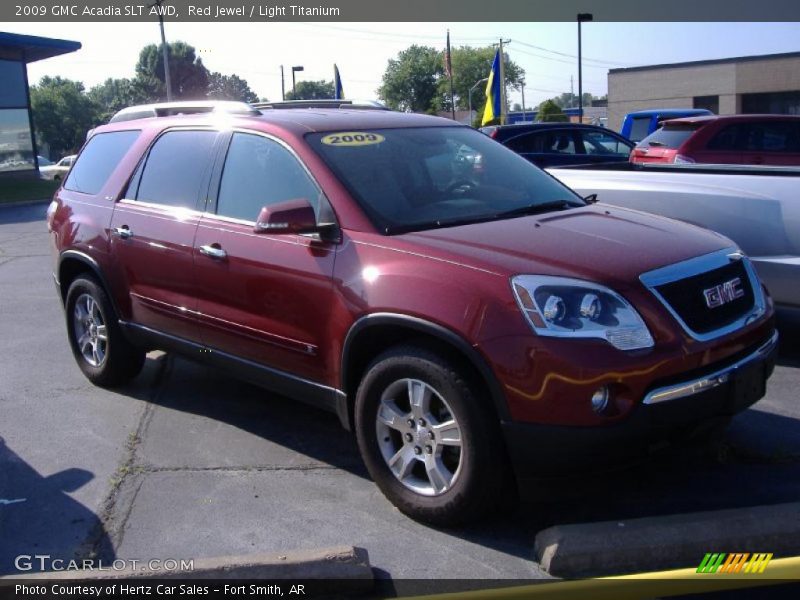 Red Jewel / Light Titanium 2009 GMC Acadia SLT AWD