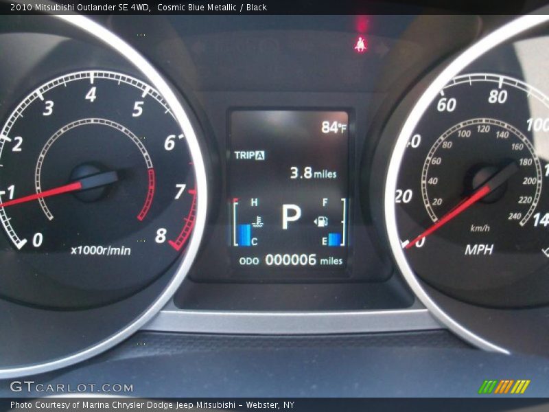 Cosmic Blue Metallic / Black 2010 Mitsubishi Outlander SE 4WD