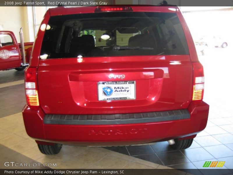 Red Crystal Pearl / Dark Slate Gray 2008 Jeep Patriot Sport