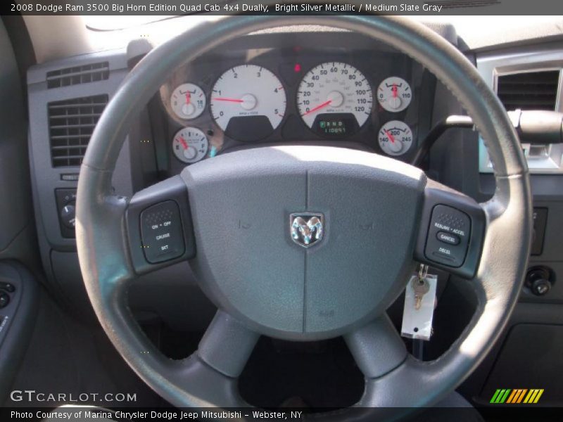 Bright Silver Metallic / Medium Slate Gray 2008 Dodge Ram 3500 Big Horn Edition Quad Cab 4x4 Dually