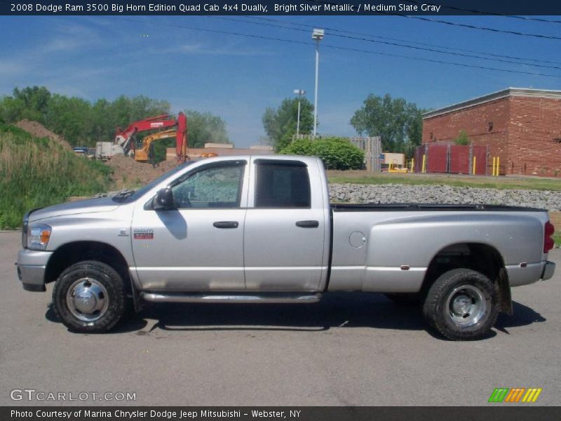 Bright Silver Metallic / Medium Slate Gray 2008 Dodge Ram 3500 Big Horn Edition Quad Cab 4x4 Dually