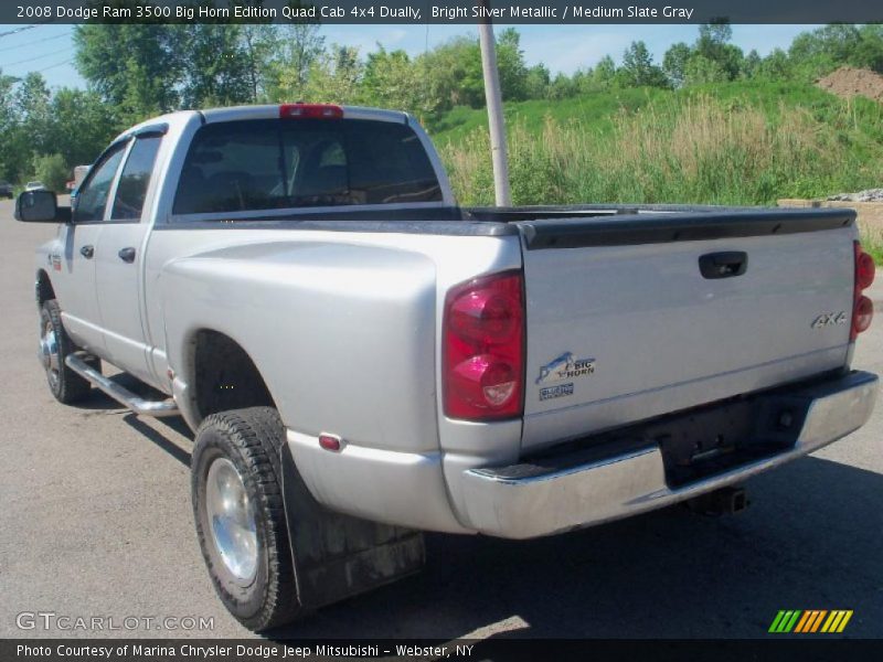 Bright Silver Metallic / Medium Slate Gray 2008 Dodge Ram 3500 Big Horn Edition Quad Cab 4x4 Dually