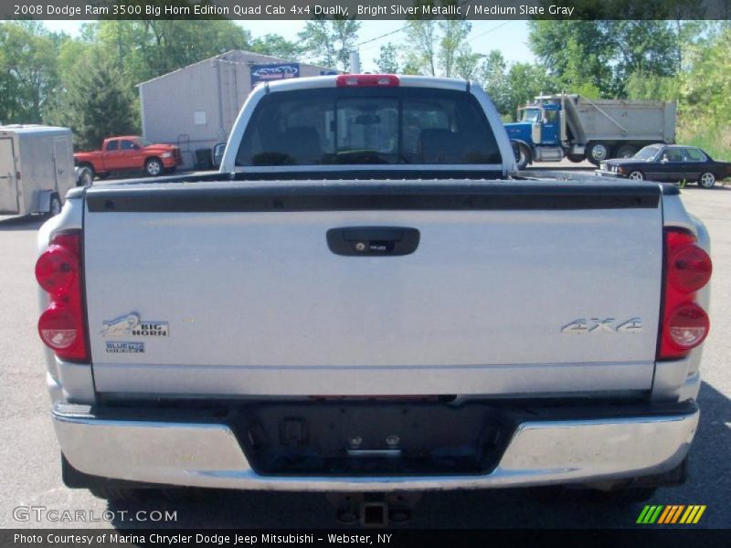 Bright Silver Metallic / Medium Slate Gray 2008 Dodge Ram 3500 Big Horn Edition Quad Cab 4x4 Dually