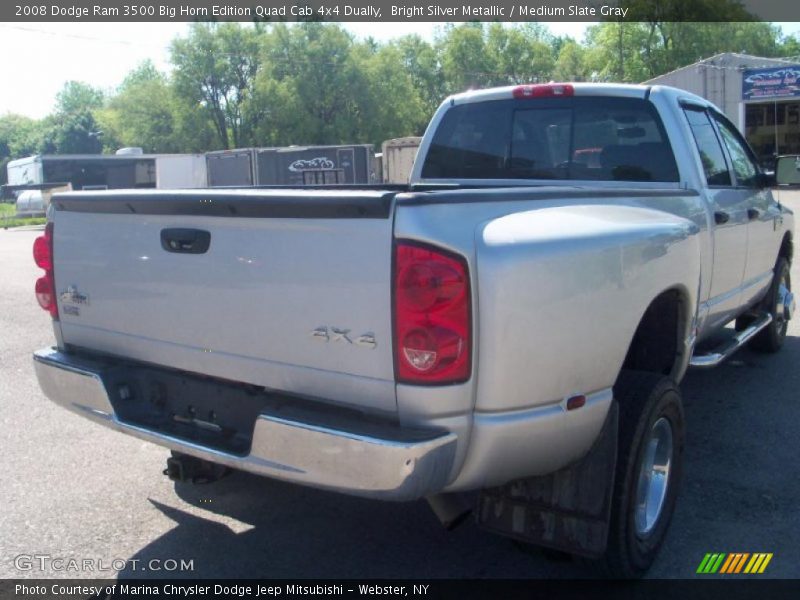 Bright Silver Metallic / Medium Slate Gray 2008 Dodge Ram 3500 Big Horn Edition Quad Cab 4x4 Dually