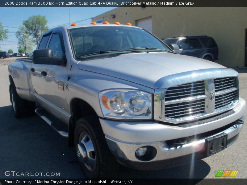 Bright Silver Metallic / Medium Slate Gray 2008 Dodge Ram 3500 Big Horn Edition Quad Cab 4x4 Dually
