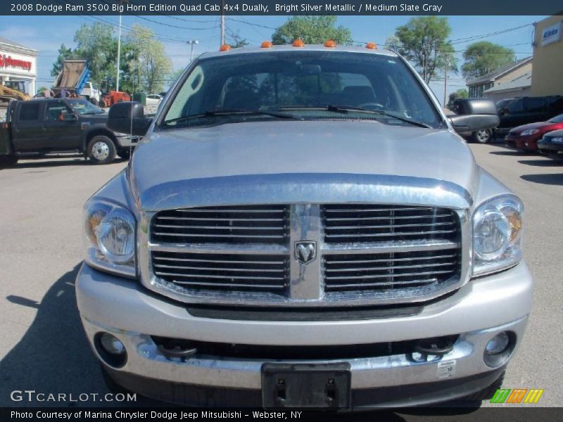 Bright Silver Metallic / Medium Slate Gray 2008 Dodge Ram 3500 Big Horn Edition Quad Cab 4x4 Dually