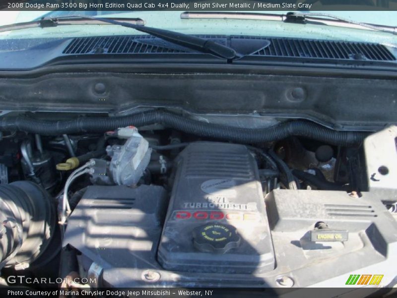 Bright Silver Metallic / Medium Slate Gray 2008 Dodge Ram 3500 Big Horn Edition Quad Cab 4x4 Dually