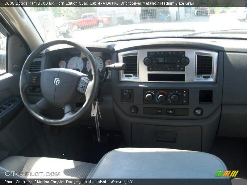 Bright Silver Metallic / Medium Slate Gray 2008 Dodge Ram 3500 Big Horn Edition Quad Cab 4x4 Dually