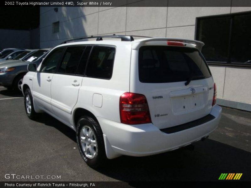 Super White / Ivory 2002 Toyota Highlander Limited 4WD