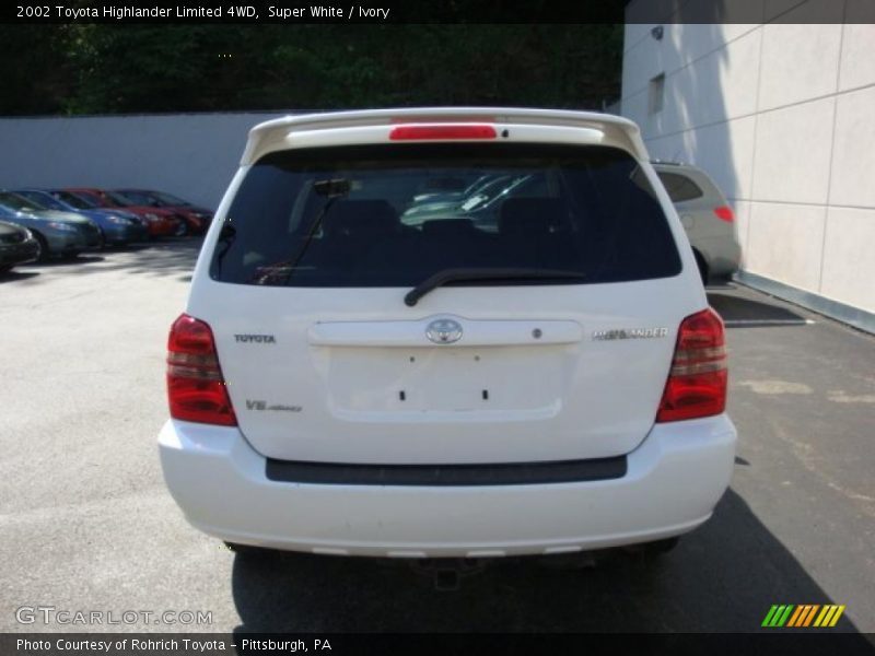 Super White / Ivory 2002 Toyota Highlander Limited 4WD