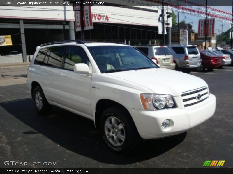 Super White / Ivory 2002 Toyota Highlander Limited 4WD