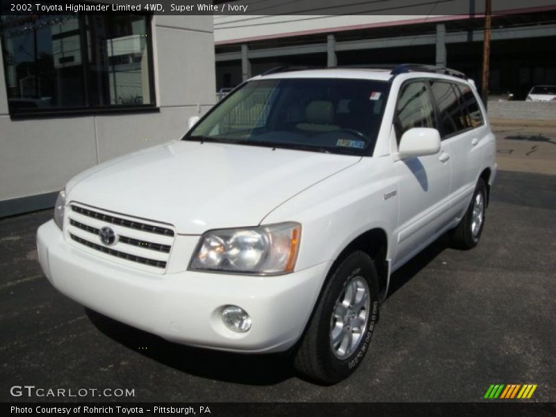 Super White / Ivory 2002 Toyota Highlander Limited 4WD