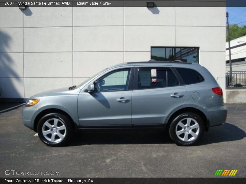 Platinum Sage / Gray 2007 Hyundai Santa Fe Limited 4WD