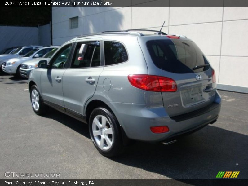 Platinum Sage / Gray 2007 Hyundai Santa Fe Limited 4WD