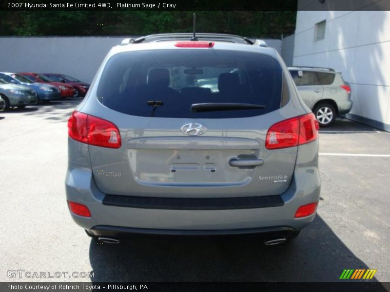 Platinum Sage / Gray 2007 Hyundai Santa Fe Limited 4WD
