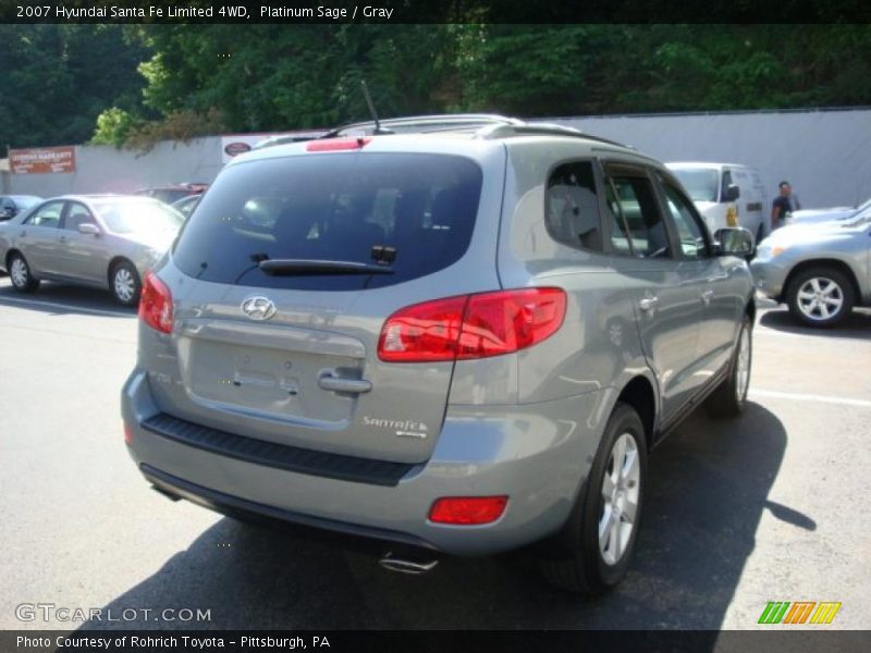 Platinum Sage / Gray 2007 Hyundai Santa Fe Limited 4WD