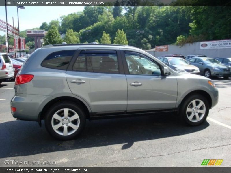 Platinum Sage / Gray 2007 Hyundai Santa Fe Limited 4WD
